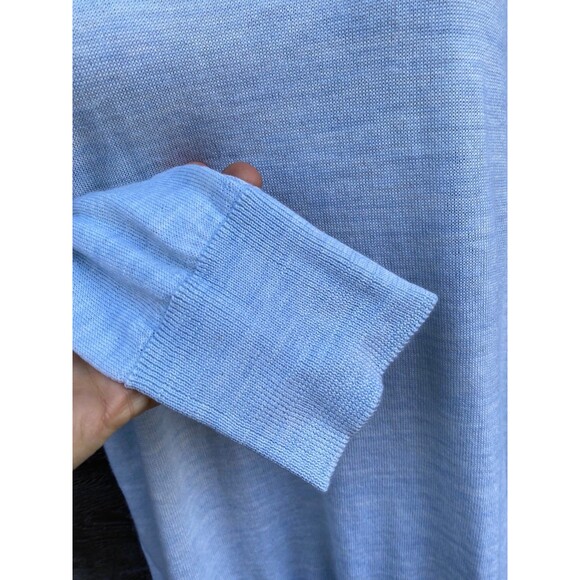Moth Anthropologie Wool Mock Neck Sweater Pastel Blue Size Large NWT - Picture 5 of 11